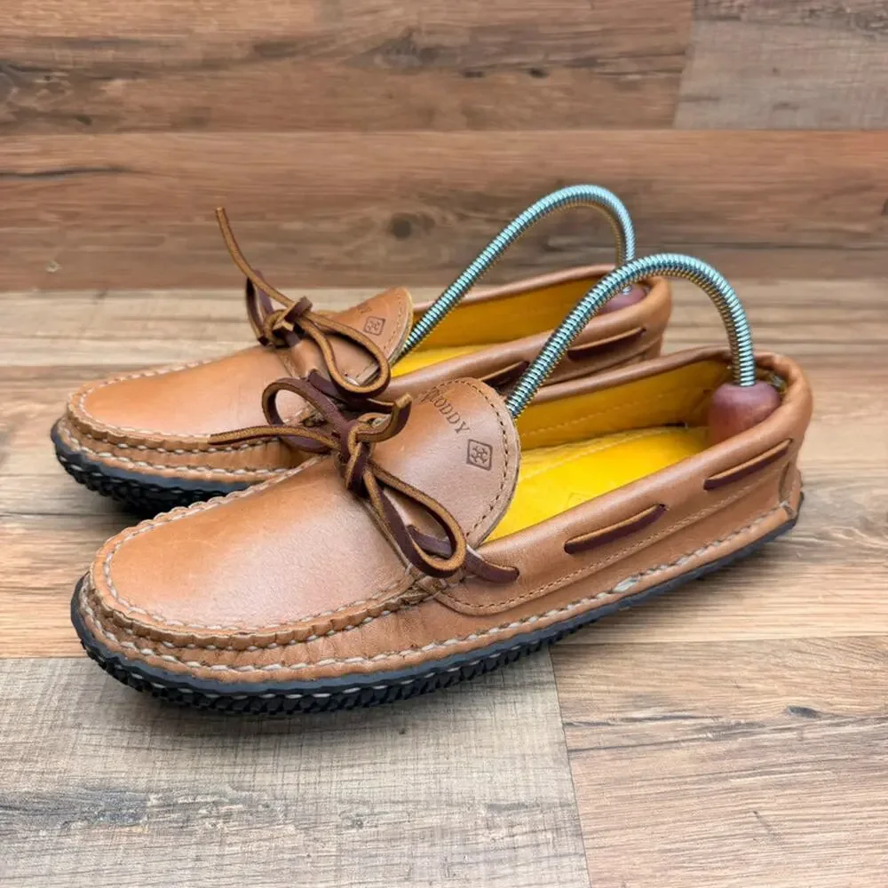 Quoddy Men's size 8 Grizzly Moc LE - Grizzly Peanut loafers shoes brown Leather